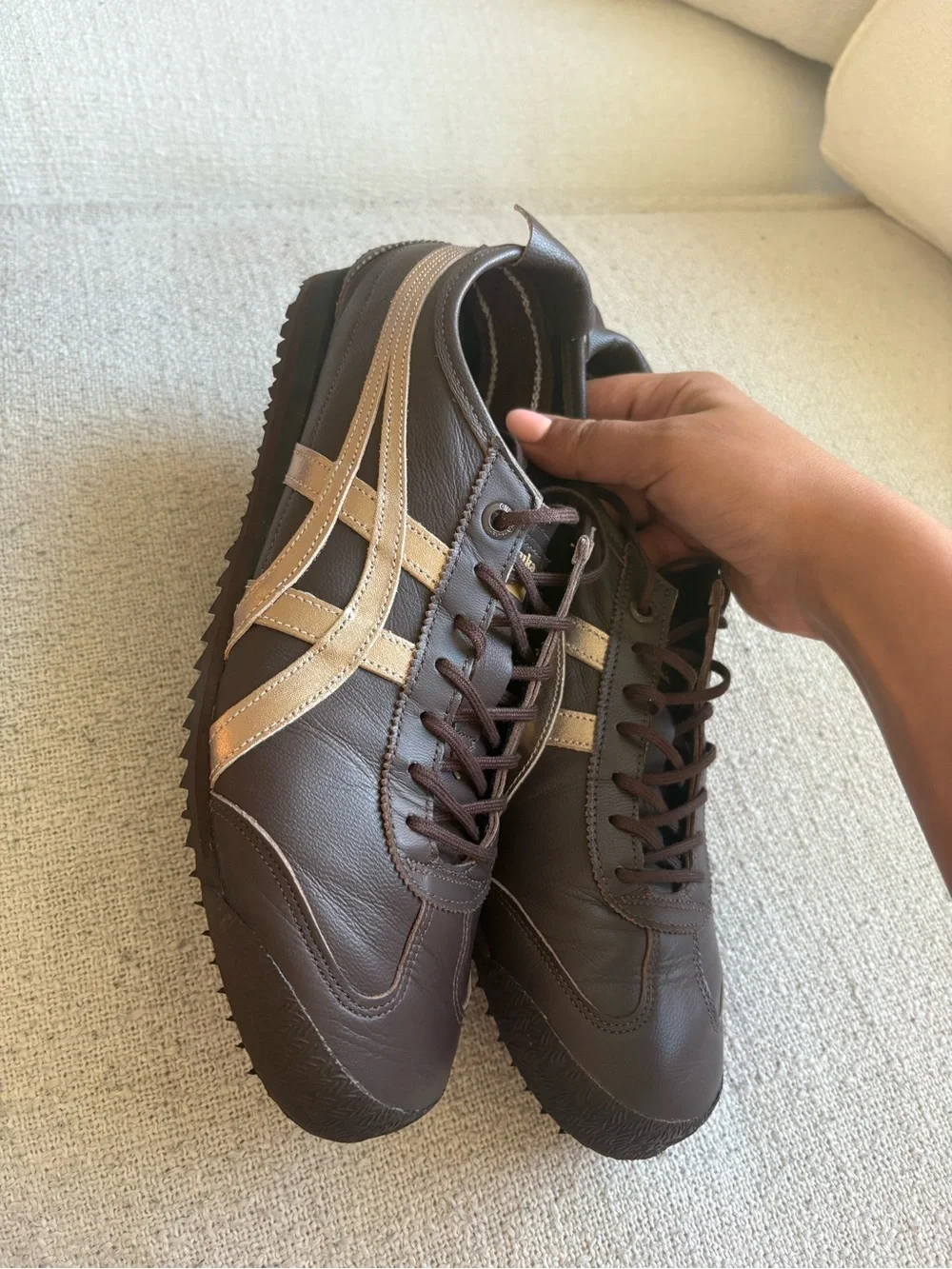 Onitsuka Tiger by Asics Mexico 66 Sneaker - Brown/Gold Accent - only worn twice